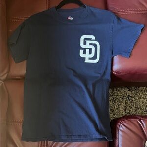 San Diego Padres Dark Blue Short Sleeve Tee with Logo Kimbrell 46 women Size S